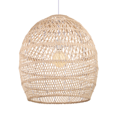 Boho style island rattan lamp decorative pendant light-labpiecesign