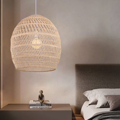 Boho style island rattan lamp decorative pendant light-labpiecesign