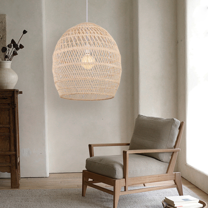 Boho style island rattan lamp decorative pendant light-labpiecesign