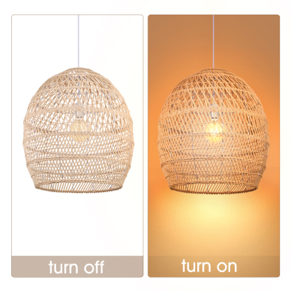 Boho style island rattan lamp decorative pendant light-labpiecesign