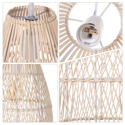 Wabi-sabi style hand-woven rattan lamp-labpiecesign