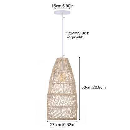 Wabi-sabi style hand-woven rattan lamp-labpiecesign