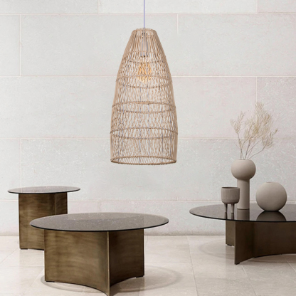 Wabi-sabi style hand-woven rattan lamp-labpiecesign