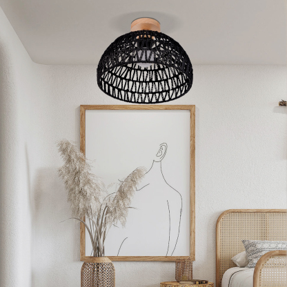 Wooden hemp rope ceiling ceiling light corridor country aisle light-labpiecesign