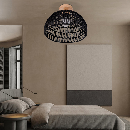 Wooden hemp rope ceiling ceiling light corridor country aisle light-labpiecesign