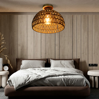 Wooden hemp rope ceiling ceiling light corridor country aisle light-labpiecesign