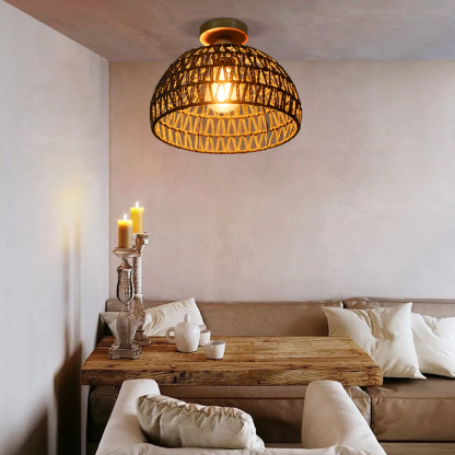 Wooden hemp rope ceiling ceiling light corridor country aisle light-labpiecesign