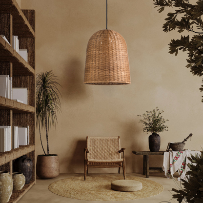 labpiecesign pastoral style retro decorated bamboo pendant light-labpiecesign