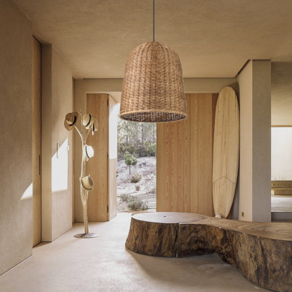 labpiecesign pastoral style retro decorated bamboo pendant light-labpiecesign