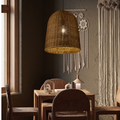 labpiecesign pastoral style retro decorated bamboo pendant light-labpiecesign