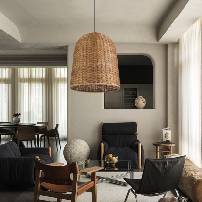 labpiecesign pastoral style retro decorated bamboo pendant light-labpiecesign