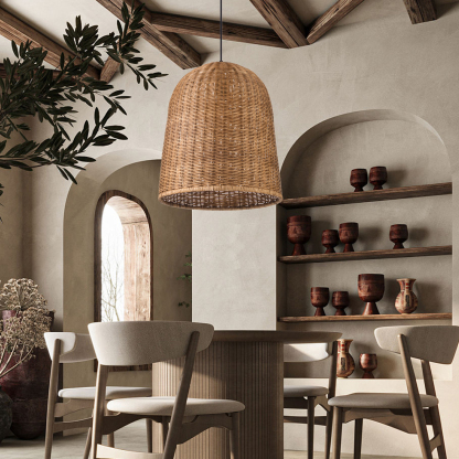 labpiecesign pastoral style retro decorated bamboo pendant light-labpiecesign