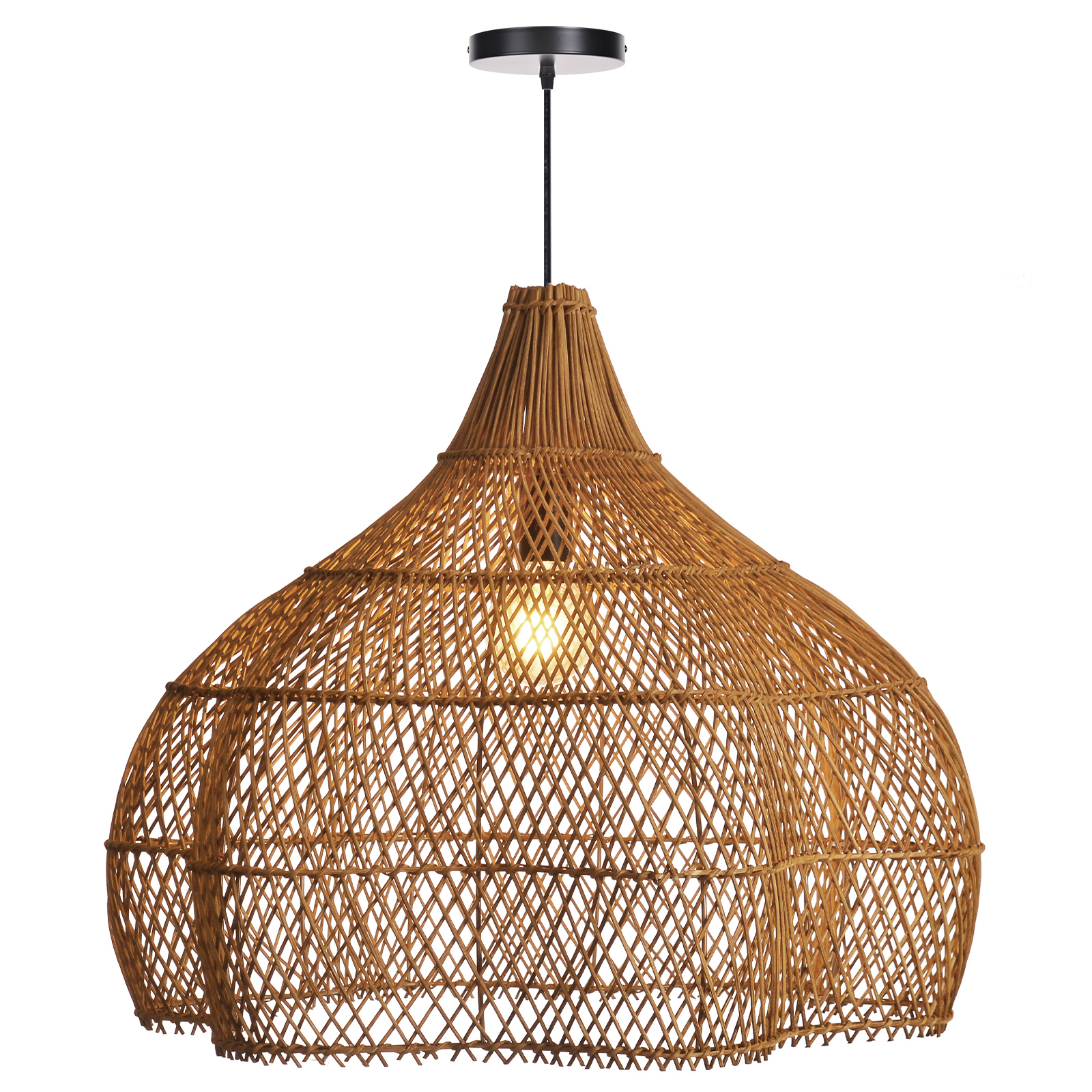 Wicker Pendant Shade outdoor rattan lamp 