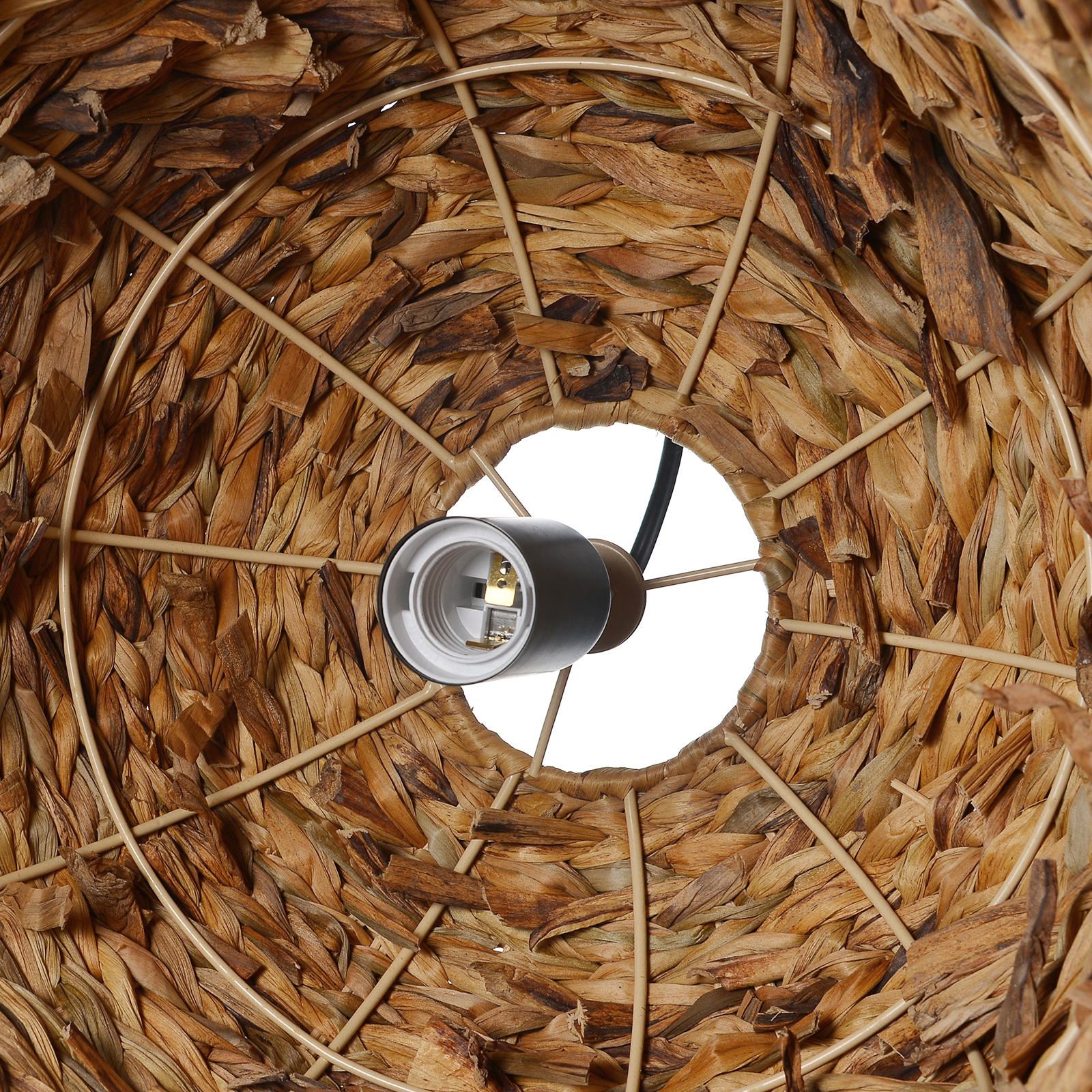 Natural Basket Seagrass Woven Pendant Light Boho Design Hanging Lamp-labpiecesign