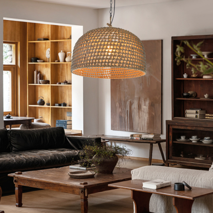 Japanese Wabi-sabi Restaurant Rope Pendant Light-labpiecesign