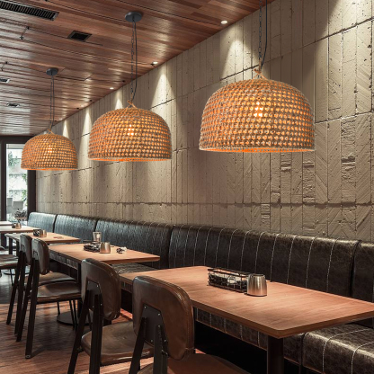 Japanese Wabi-sabi Restaurant Rope Pendant Light-labpiecesign