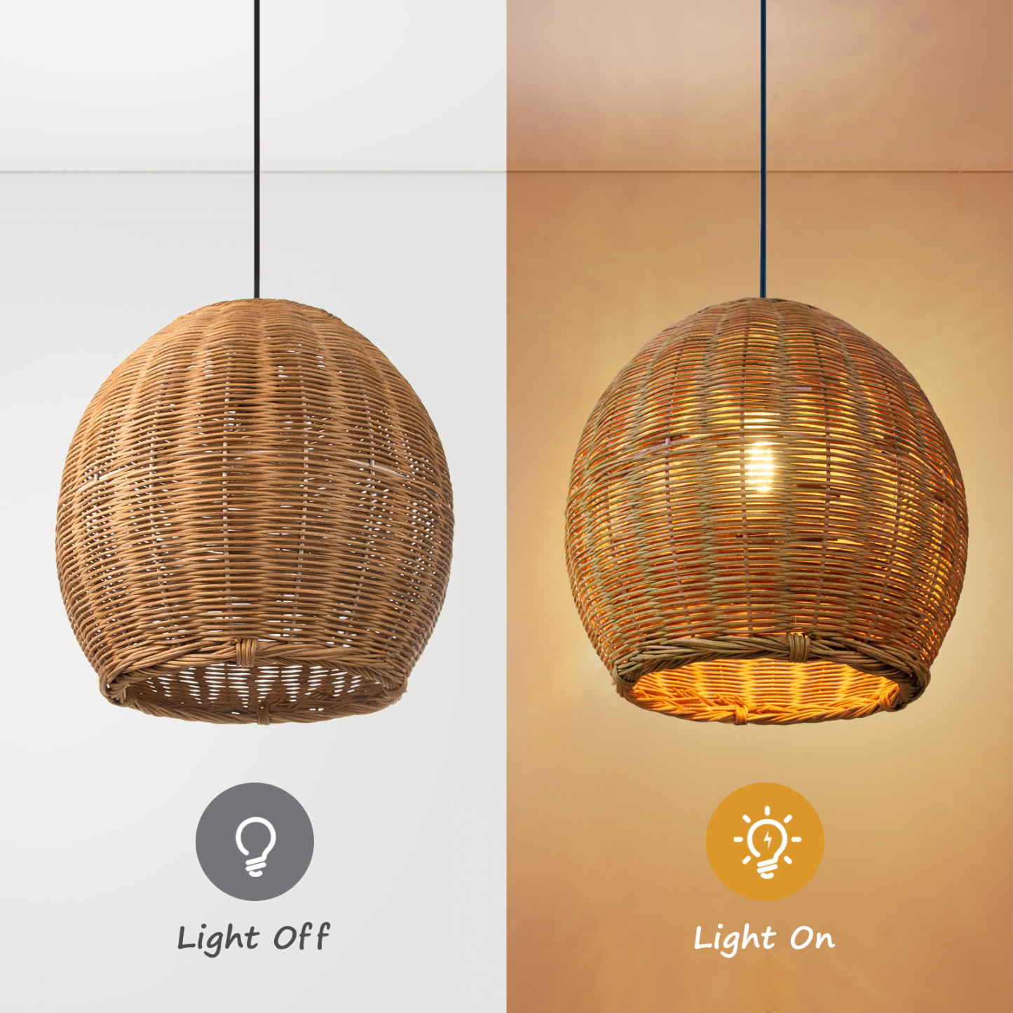 Wabi-sabi  Pendant Light Japanese Rattan Pendant lamp