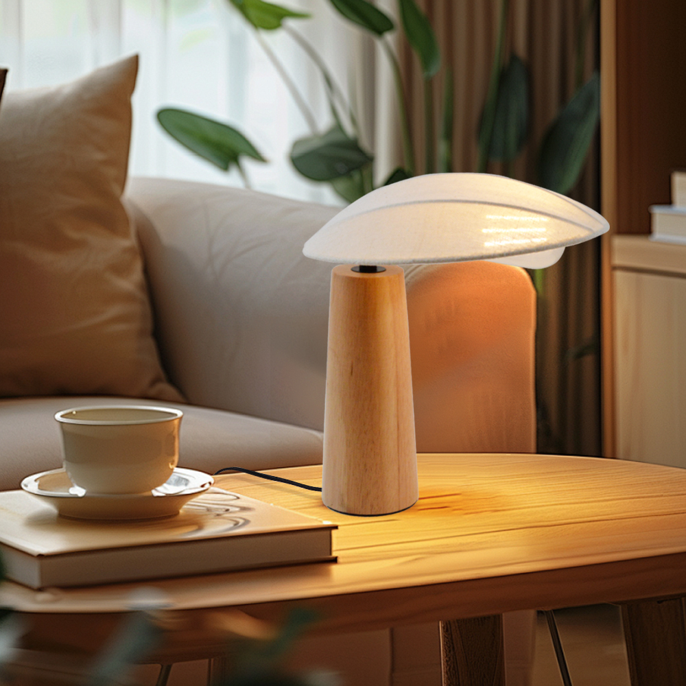 Wabi-sabi Table Lamp Simple Solid Wood Bedroom Bedside Desk Lamp