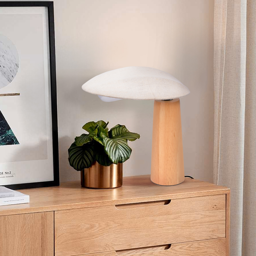Wabi-sabi Table Lamp Simple Solid Wood Bedroom Bedside Desk Lamp
