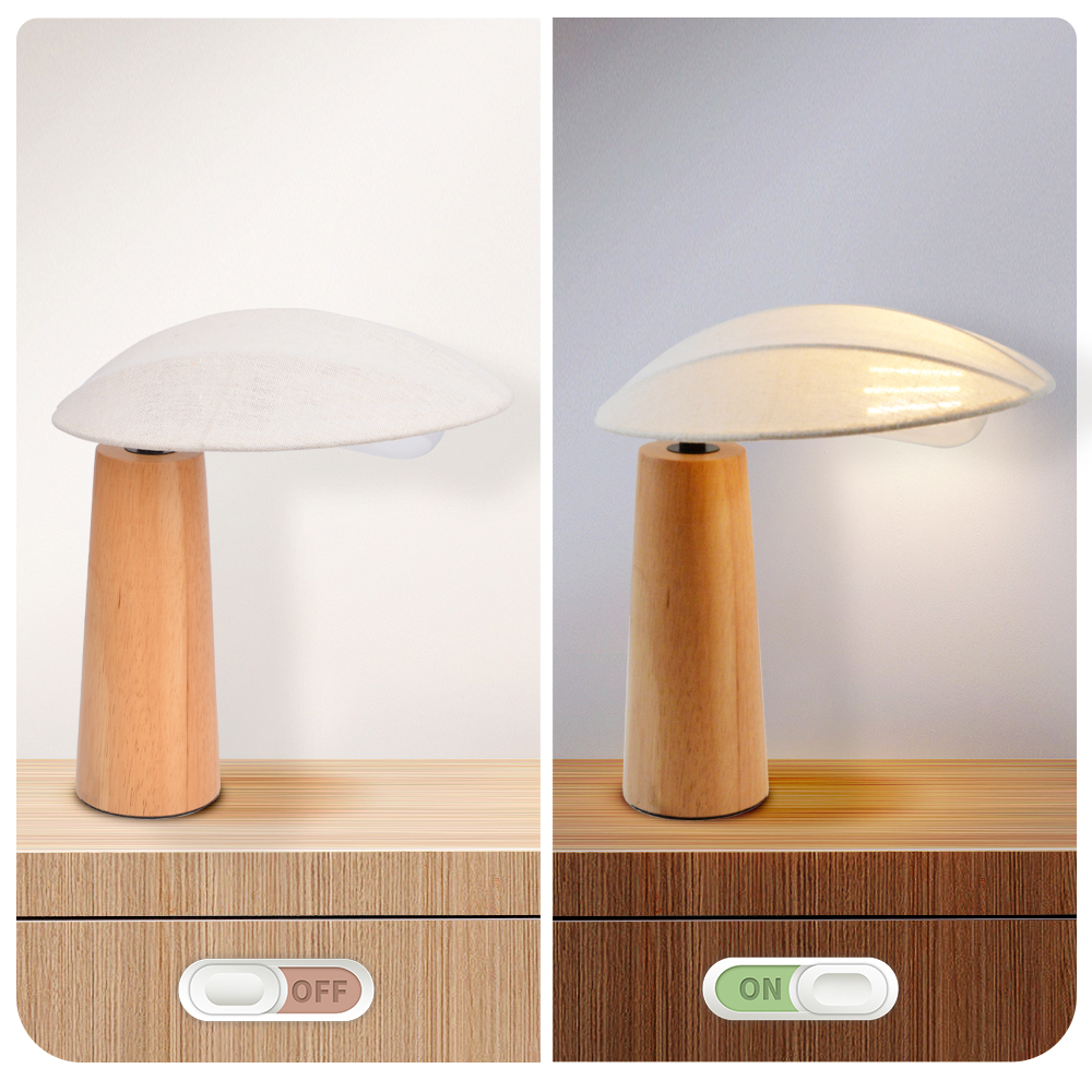 Wabi-sabi Table Lamp Simple Solid Wood Bedroom Bedside Desk Lamp