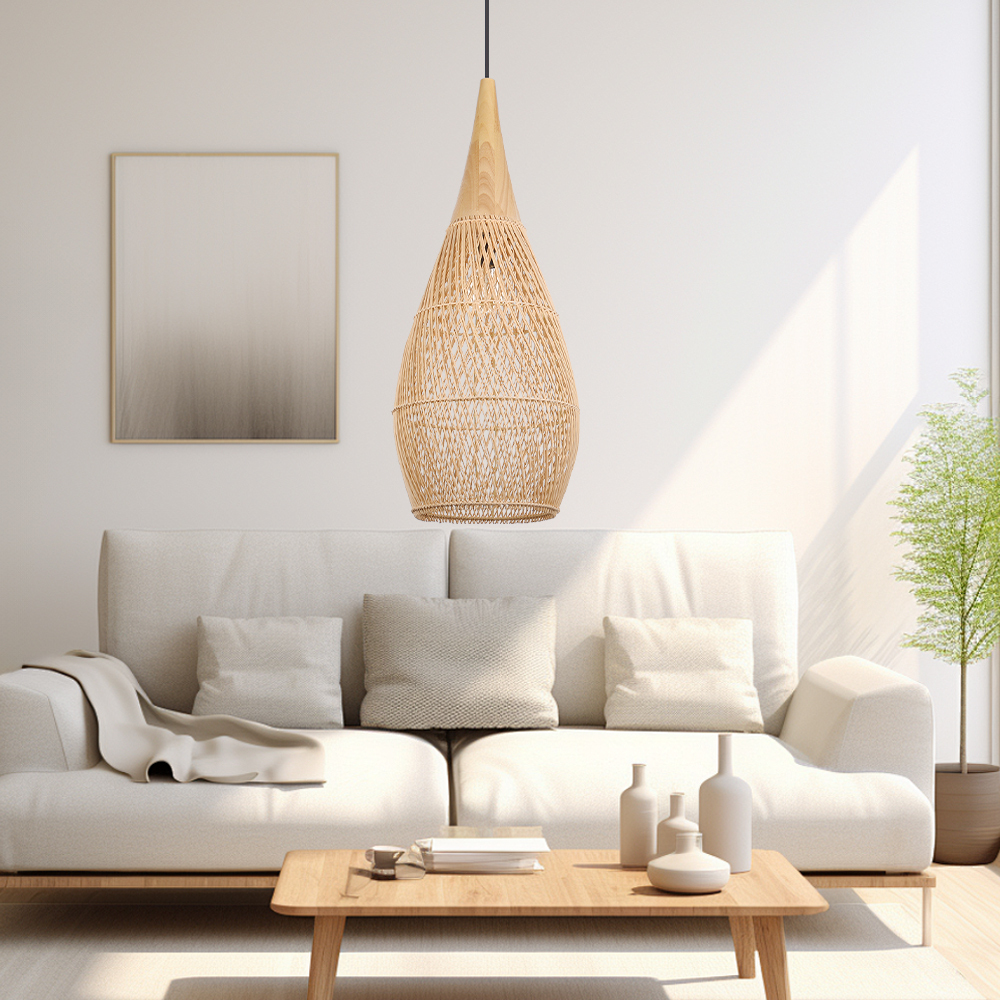 Japandi Lighting Wabi-sabi Style Bright Drum Lamp Pendant lampshade