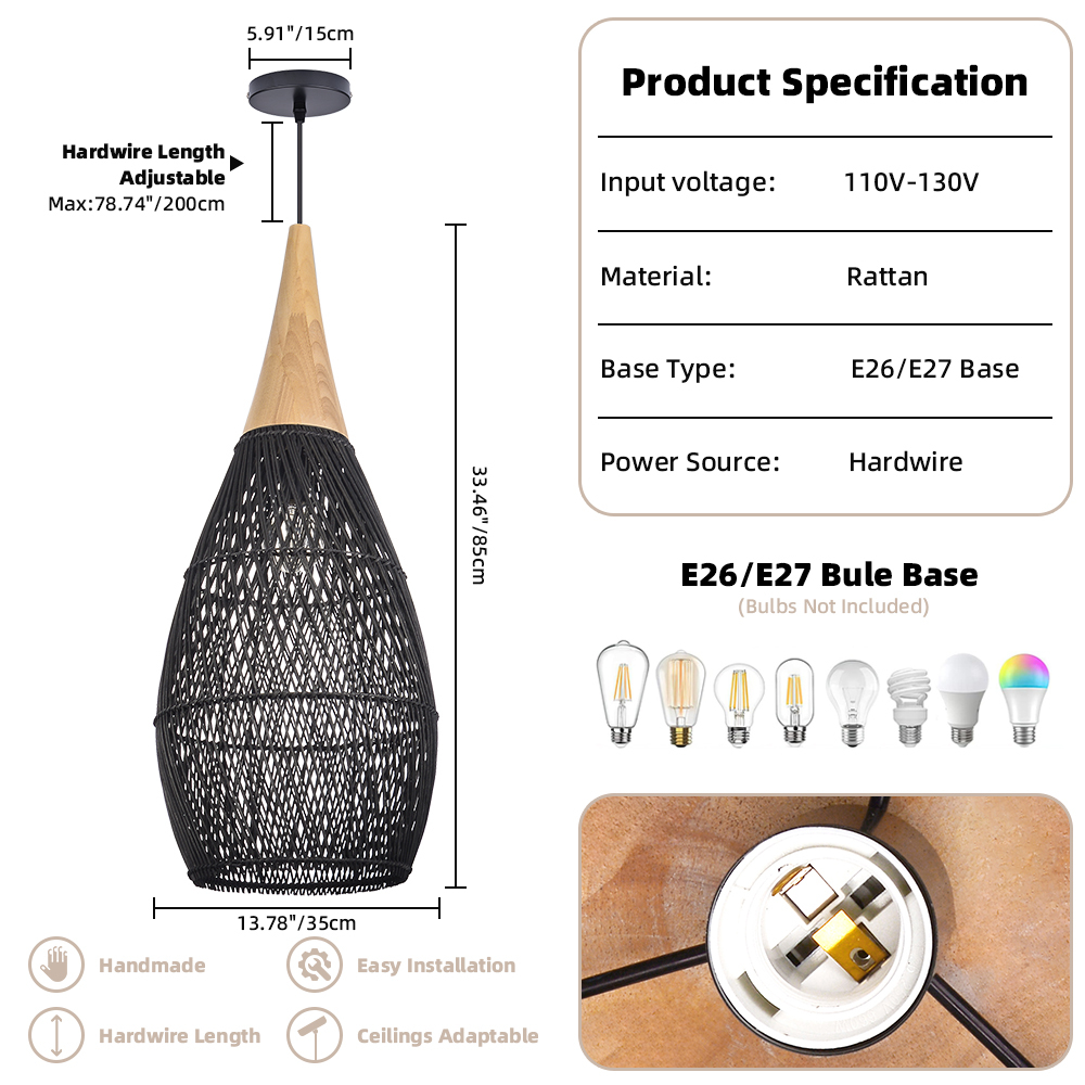 Japandi Lighting Wabi-sabi Style Bright Drum Lamp Pendant lampshade