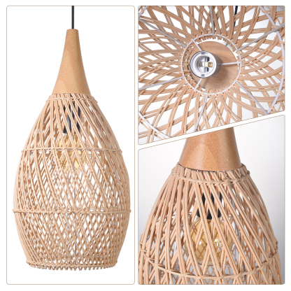 Wabi-sabi Style Bright Drum Lamp Pendant lampshade-labpiecesign