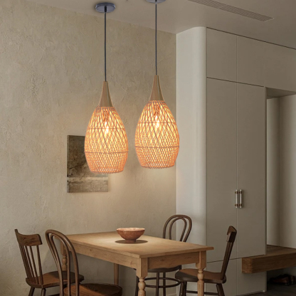 Wabi-sabi Style Bright Drum Lamp Pendant lampshade-labpiecesign