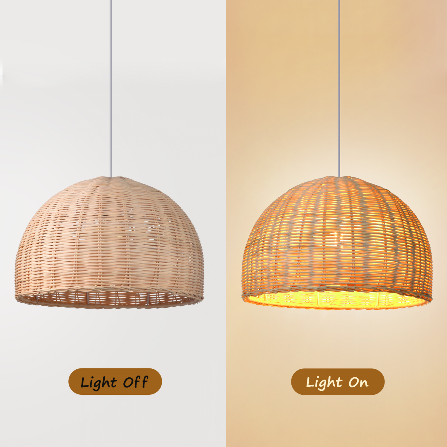 Classic basket rattan pendant light-labpiecesign