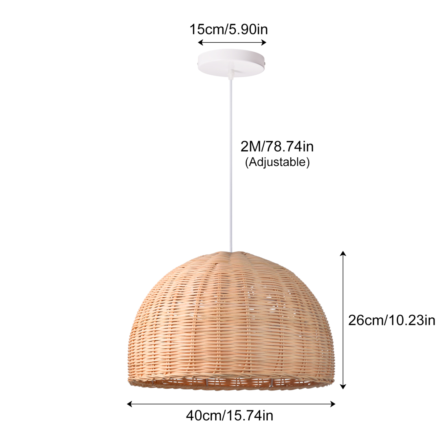 Classic basket rattan pendant light-labpiecesign