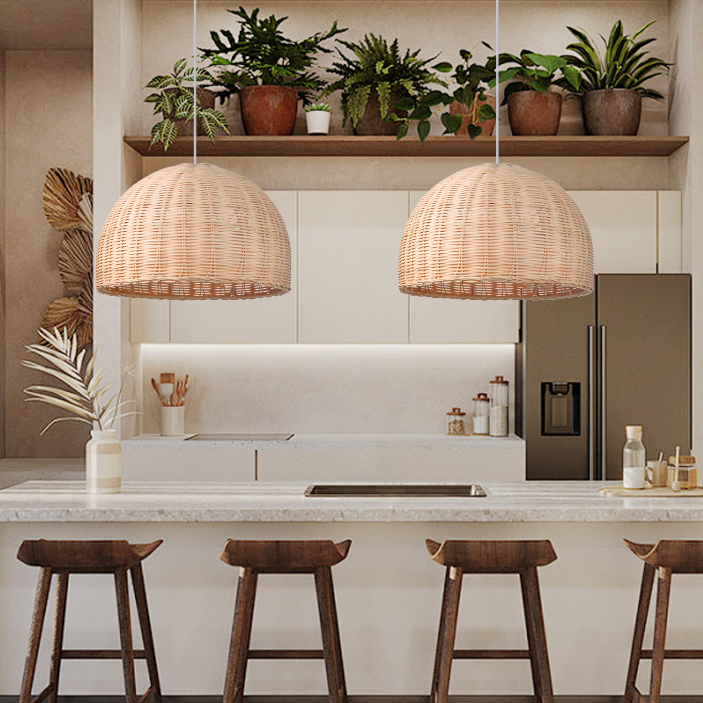 Classic basket rattan pendant light-labpiecesign