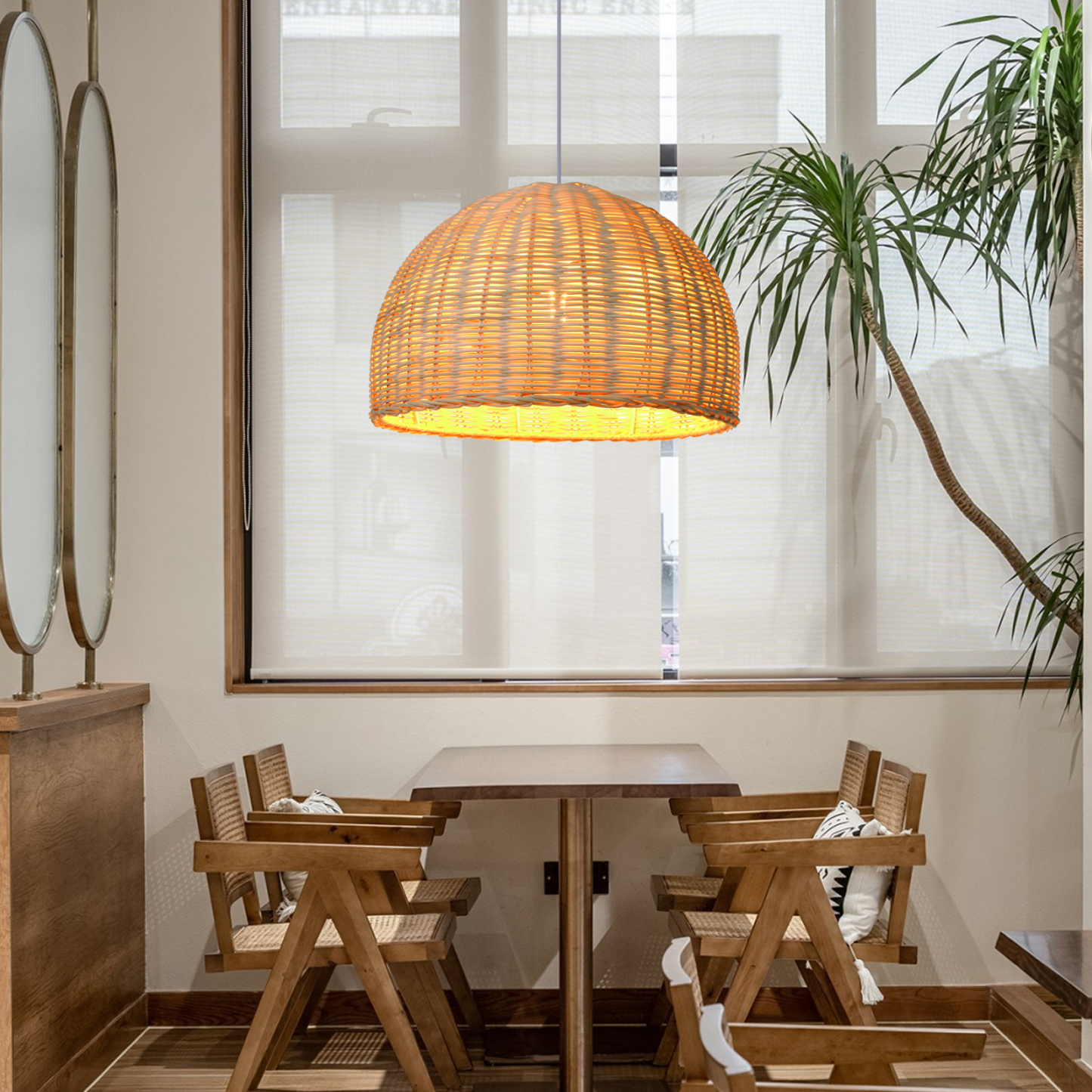 Classic basket rattan pendant light-labpiecesign