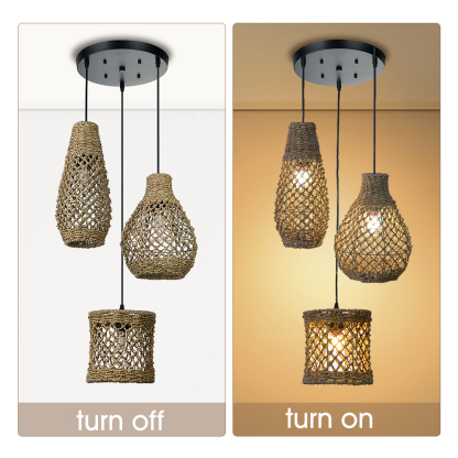 Various styles 3 light straw pendant light-labpiecesign