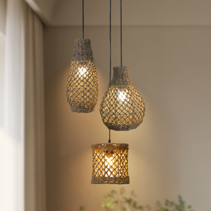 Various styles 3 light straw pendant light-labpiecesign