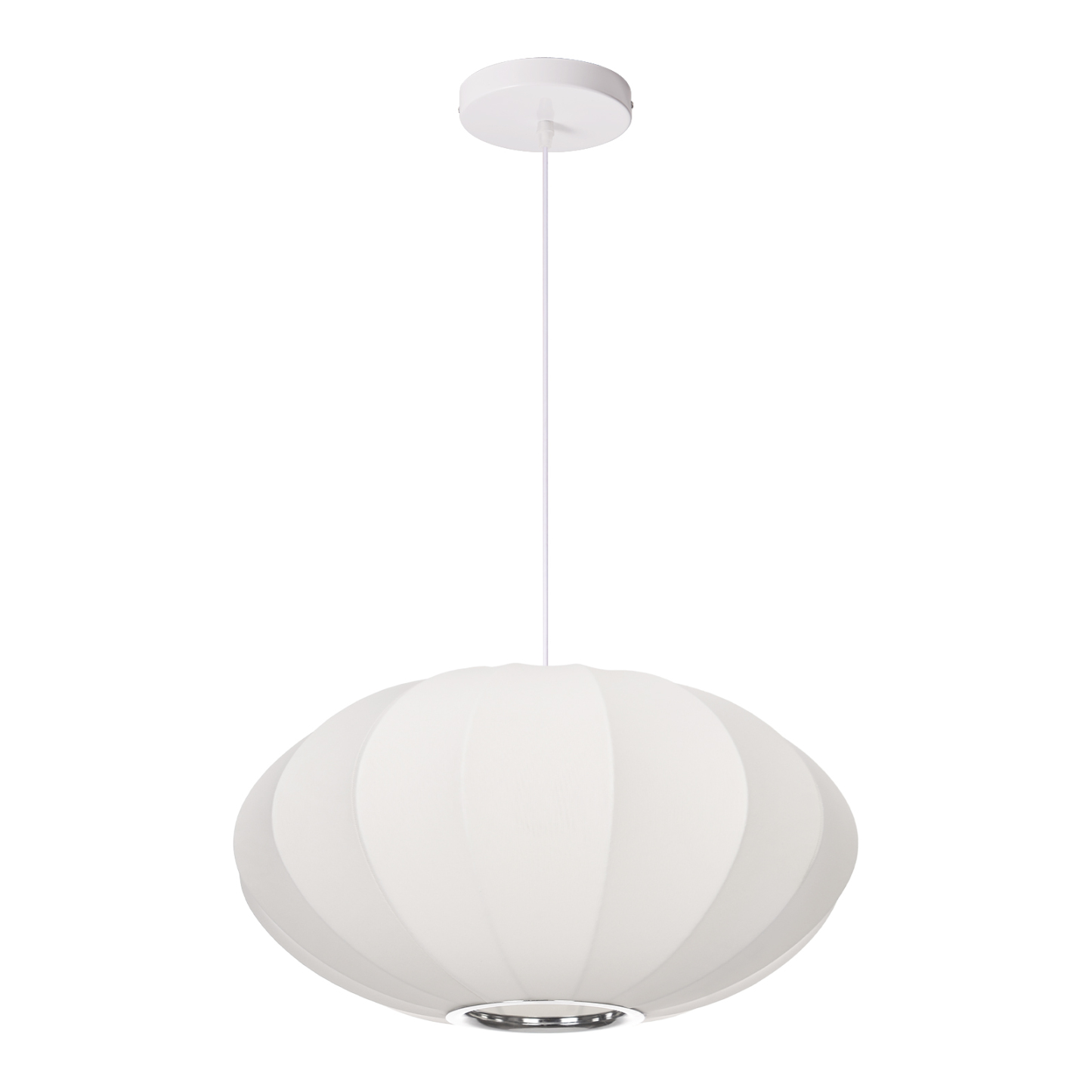 Nordic White Minimalist Fabric Pendant Light for Home Decor