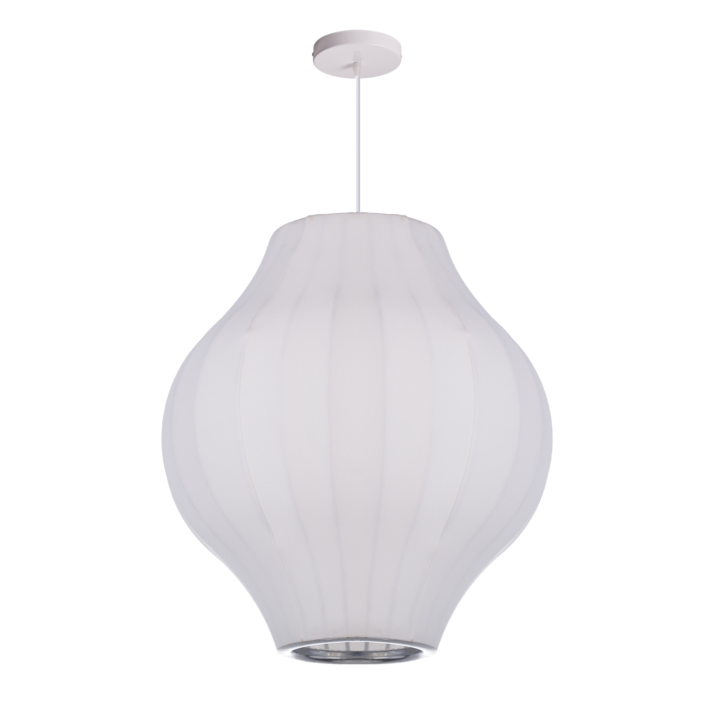 Nordic White Minimalist Fabric Pendant Light for Home Decor