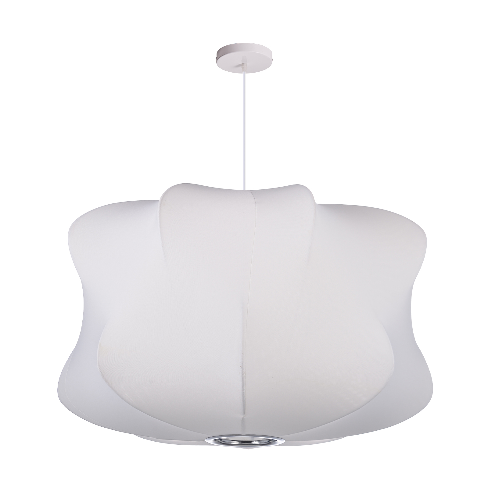 Nordic White Minimalist Fabric Pendant Light for Home Decor