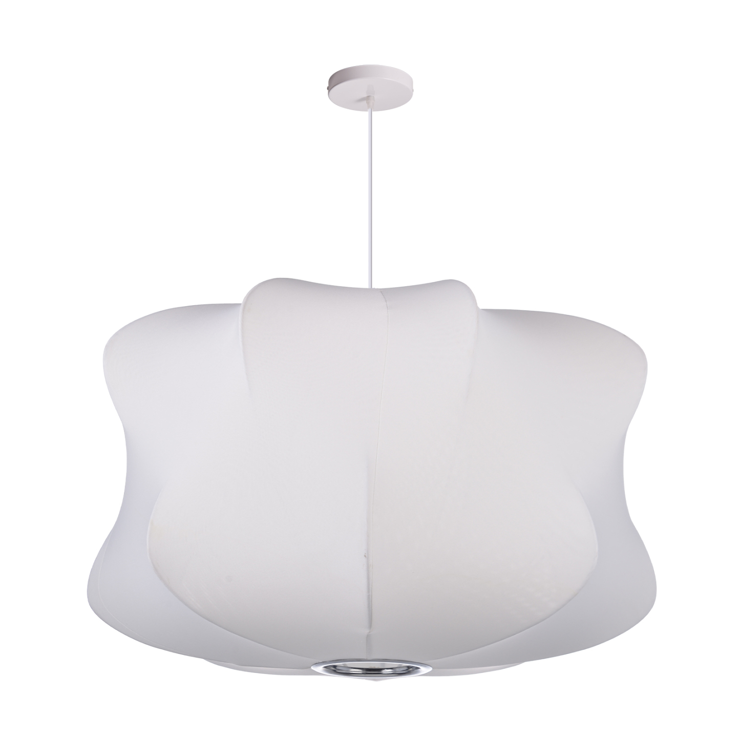 Nordic White Minimalist Fabric Pendant Light for Home Decor