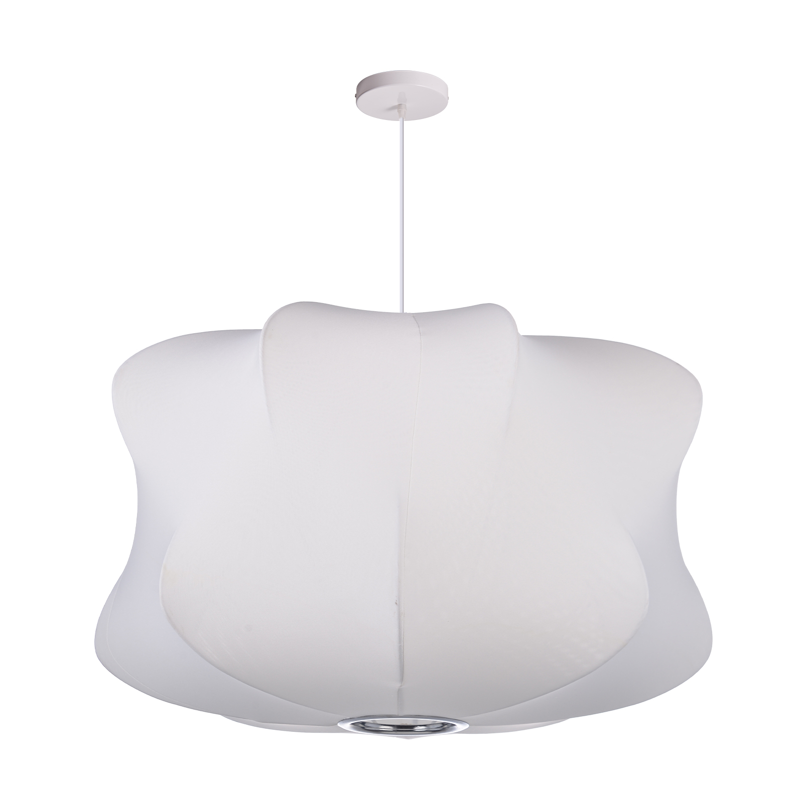 Nordic White Minimalist Fabric Pendant Light for Home Decor