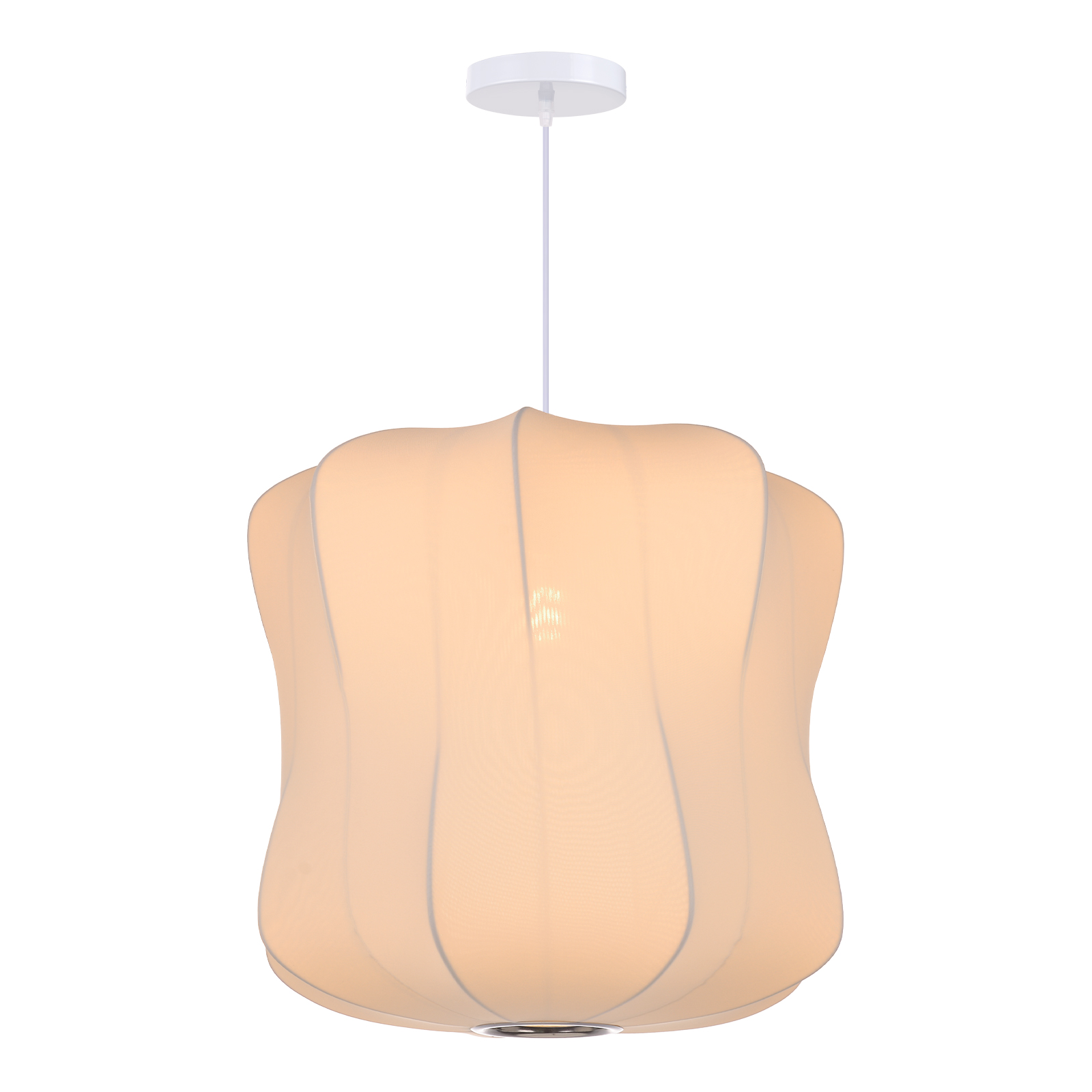 Nordic White Minimalist Fabric Pendant Light for Home Decor