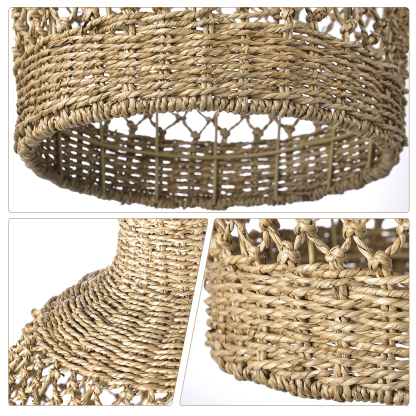 Bohemian style Straw rope hollow pendant light-labpiecesign