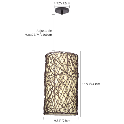 Japanese acrylic creative rattan pattern pendant light-labpiecesign