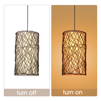 Japanese acrylic creative rattan pattern pendant light-labpiecesign
