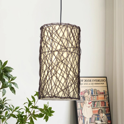 Japanese acrylic creative rattan pattern pendant light-labpiecesign