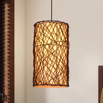 Japanese acrylic creative rattan pattern pendant light-labpiecesign