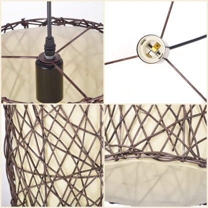 Japanese acrylic creative rattan pattern pendant light-labpiecesign