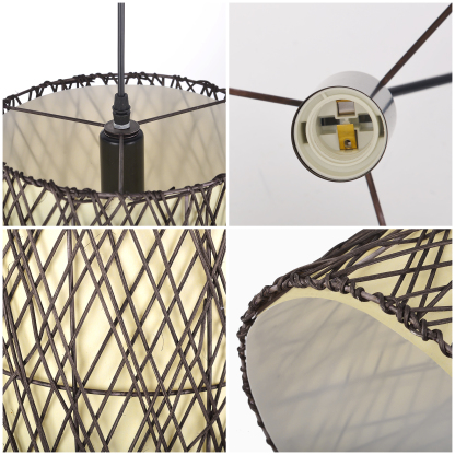 Japanese acrylic creative rattan pattern pendant light-labpiecesign