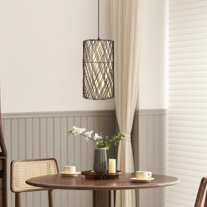 Japanese acrylic creative rattan pattern pendant light-labpiecesign