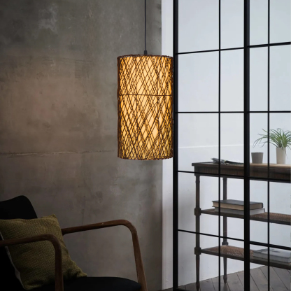 Japanese acrylic creative rattan pattern pendant light-labpiecesign