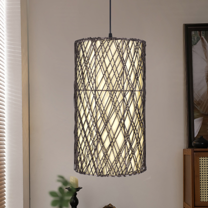 Japanese acrylic creative rattan pattern pendant light-labpiecesign